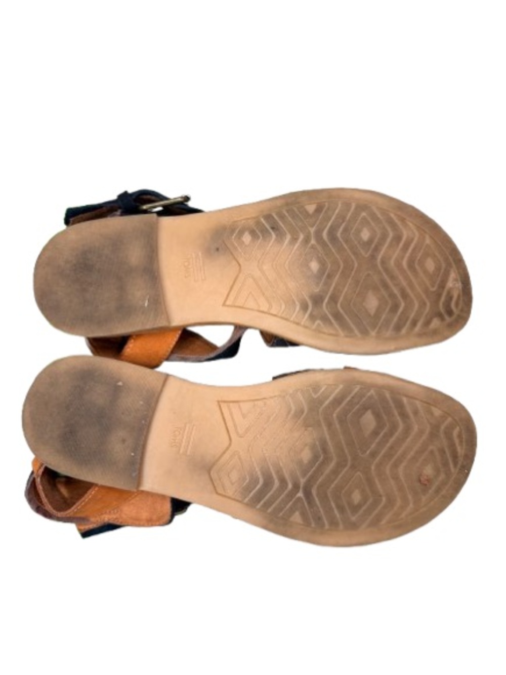 TOMS Sidney Sandals W7 Suede Animal Hybrid Print Boho Comfort Mobwife - Picture 6 of 11